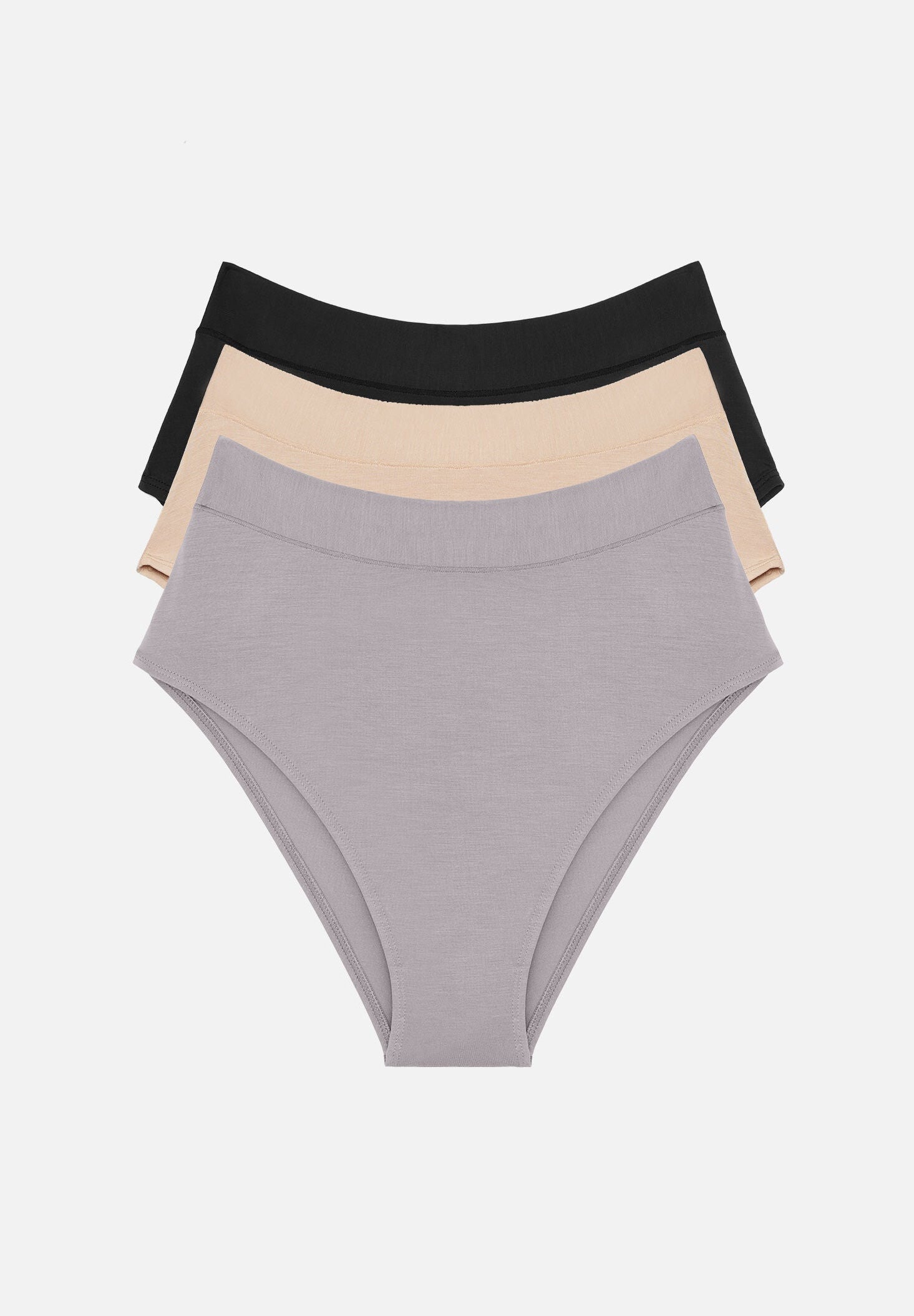 The Highwaist Pack of 3 - Modal, Stone, , hi-res image number 0