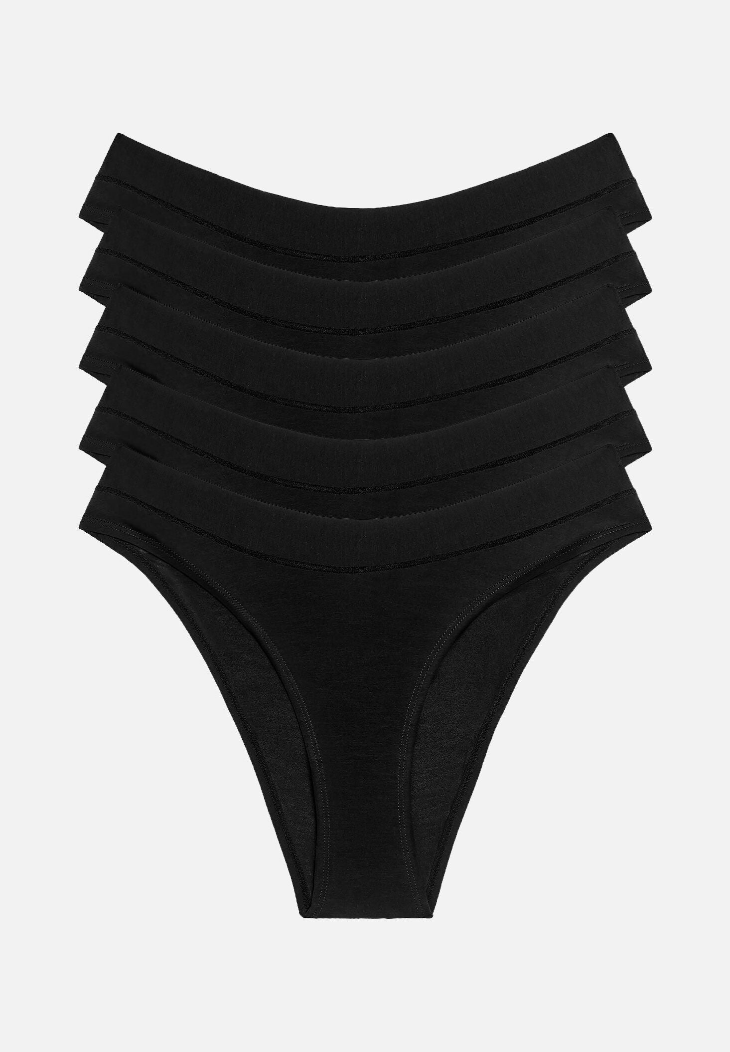 The Bikini Pack of 5 - Modal, Black, , hi-res image number 0