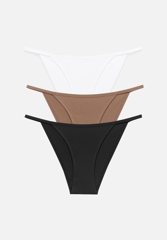The String Bikini Pack of 3 – Cotton, Black, , hi-res image number null