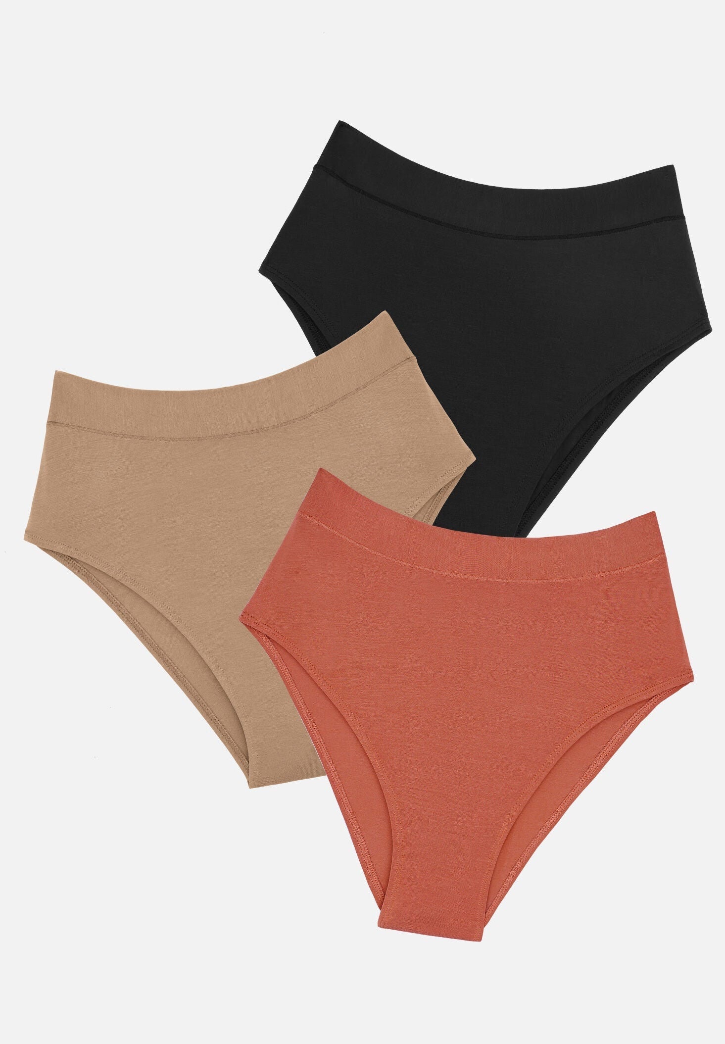 The Highwaist Pack of 3 - Modal, Clay, , hi-res image number 0