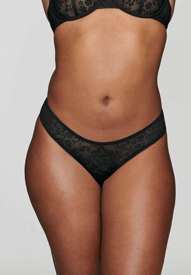 The Bikini - Botanical Lace, BLACK, hi-res image number null