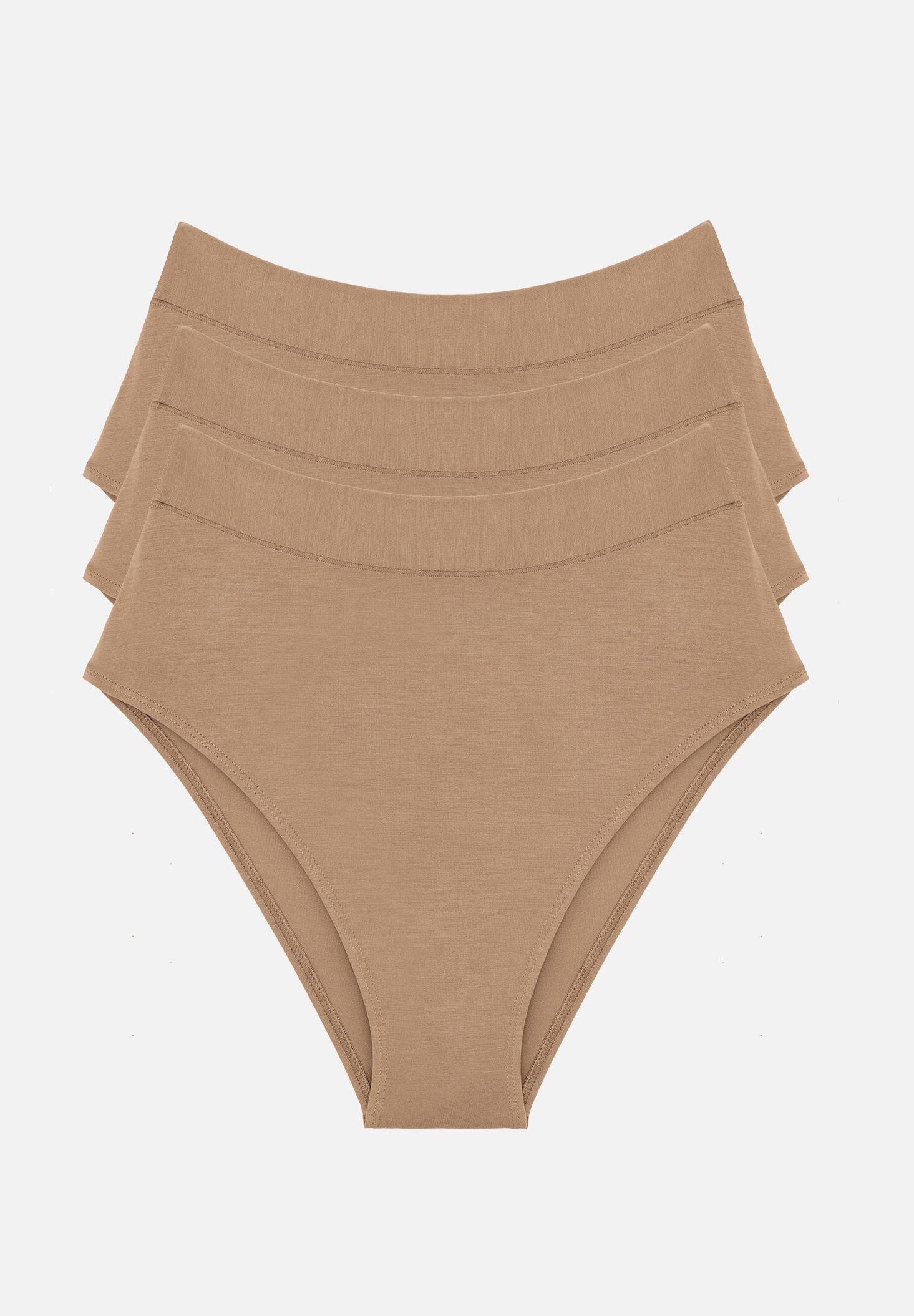 The Highwaist Pack of 3 - Modal, Taupe, , hi-res image number 0