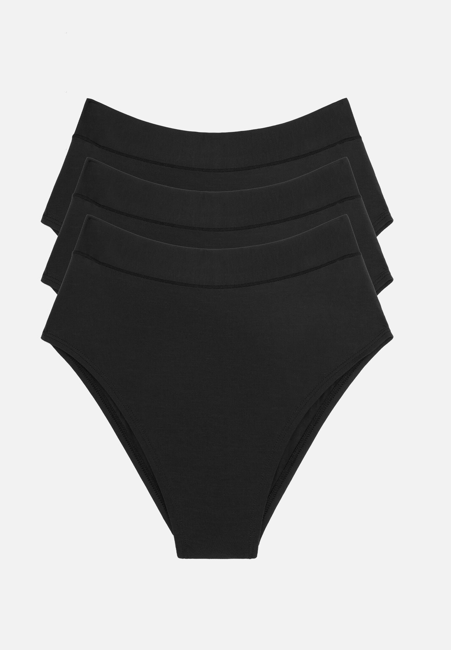 The Highwaist Pack of 3 - Modal, Black, , hi-res image number 0
