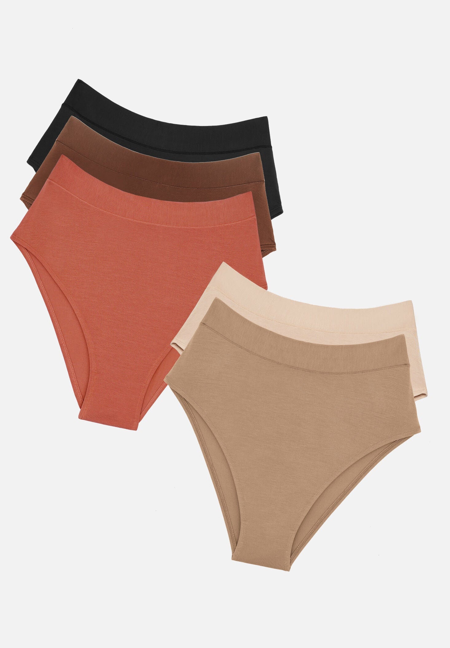 The Highwaist Pack of 5 - Modal, Clay, , hi-res image number 0