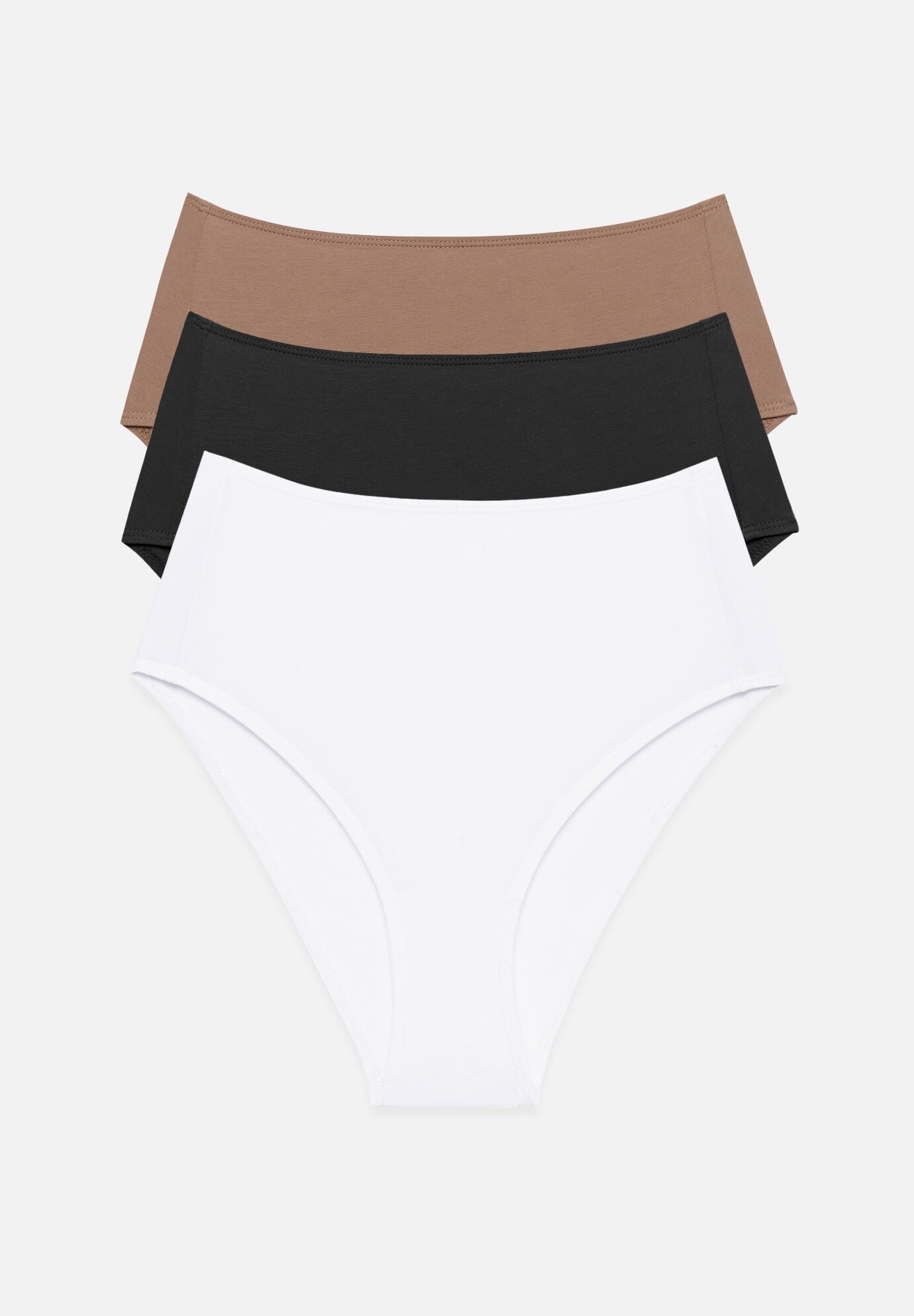 The Highwaist Pack of 3 &ndash; Cotton, Black, , hi-res image number 0