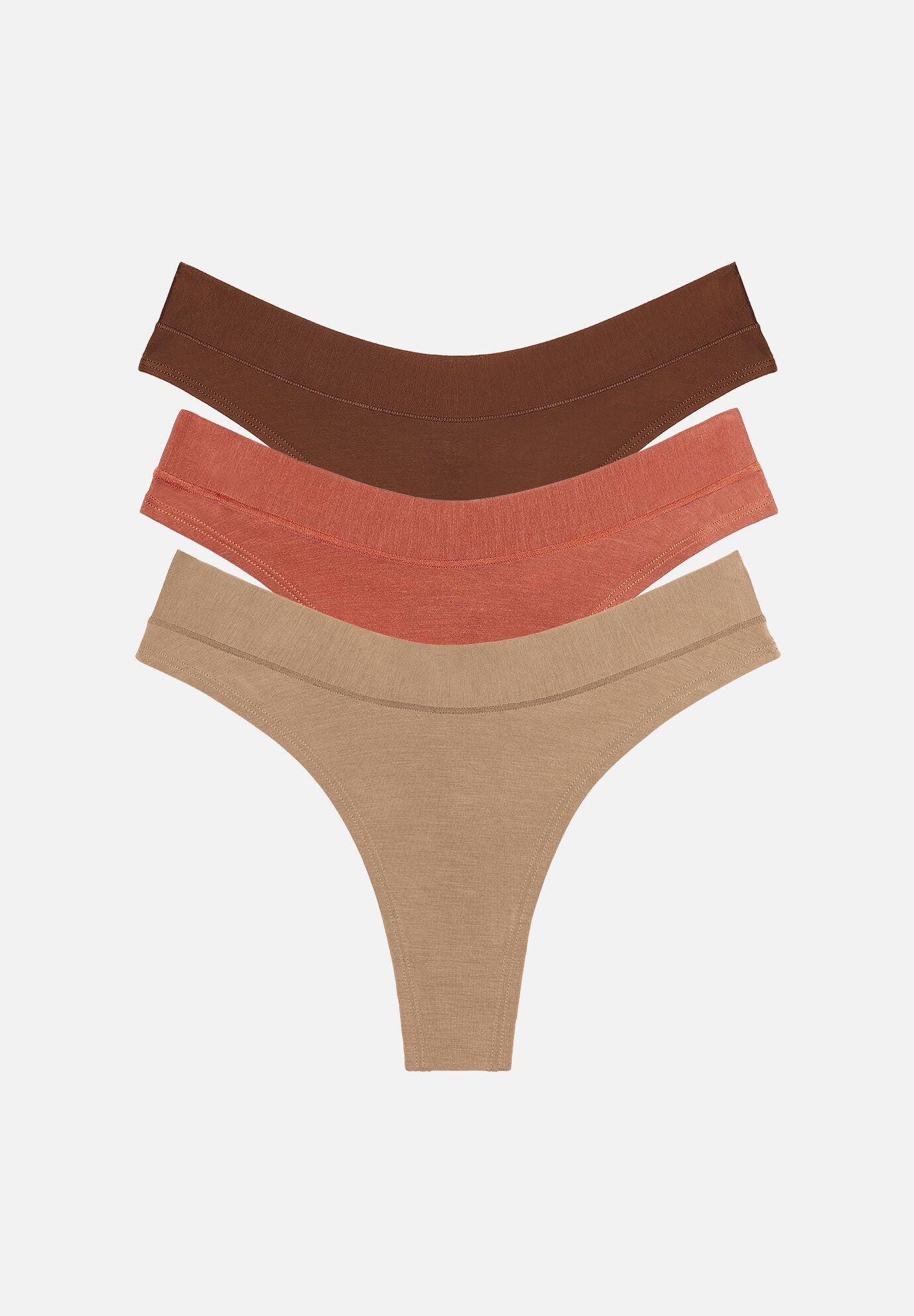 The Thong Pack of 3- Modal, Autumn Edit, , hi-res image number 0