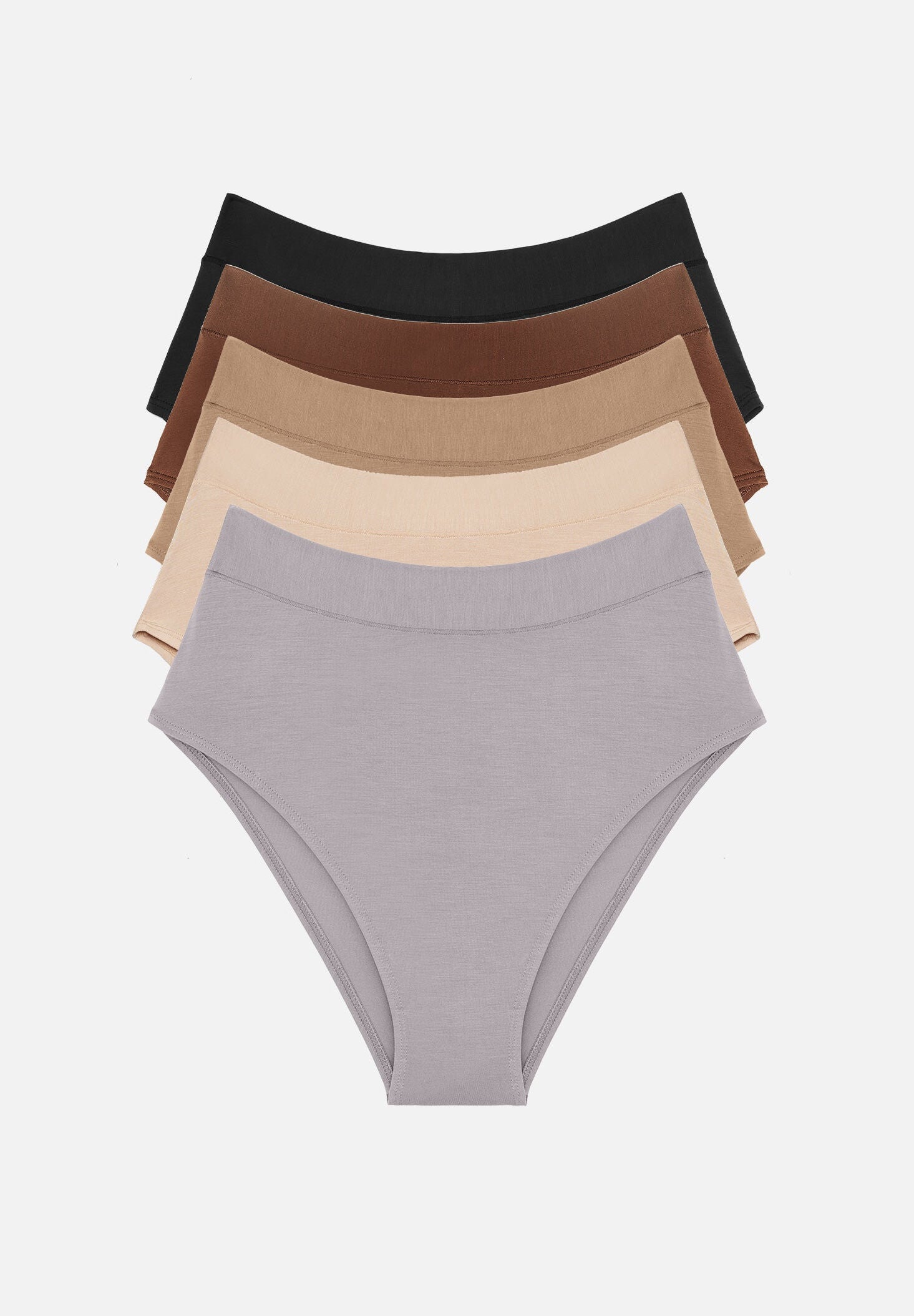 The Highwaist Pack of 5 - Modal, Stone, , hi-res image number 0