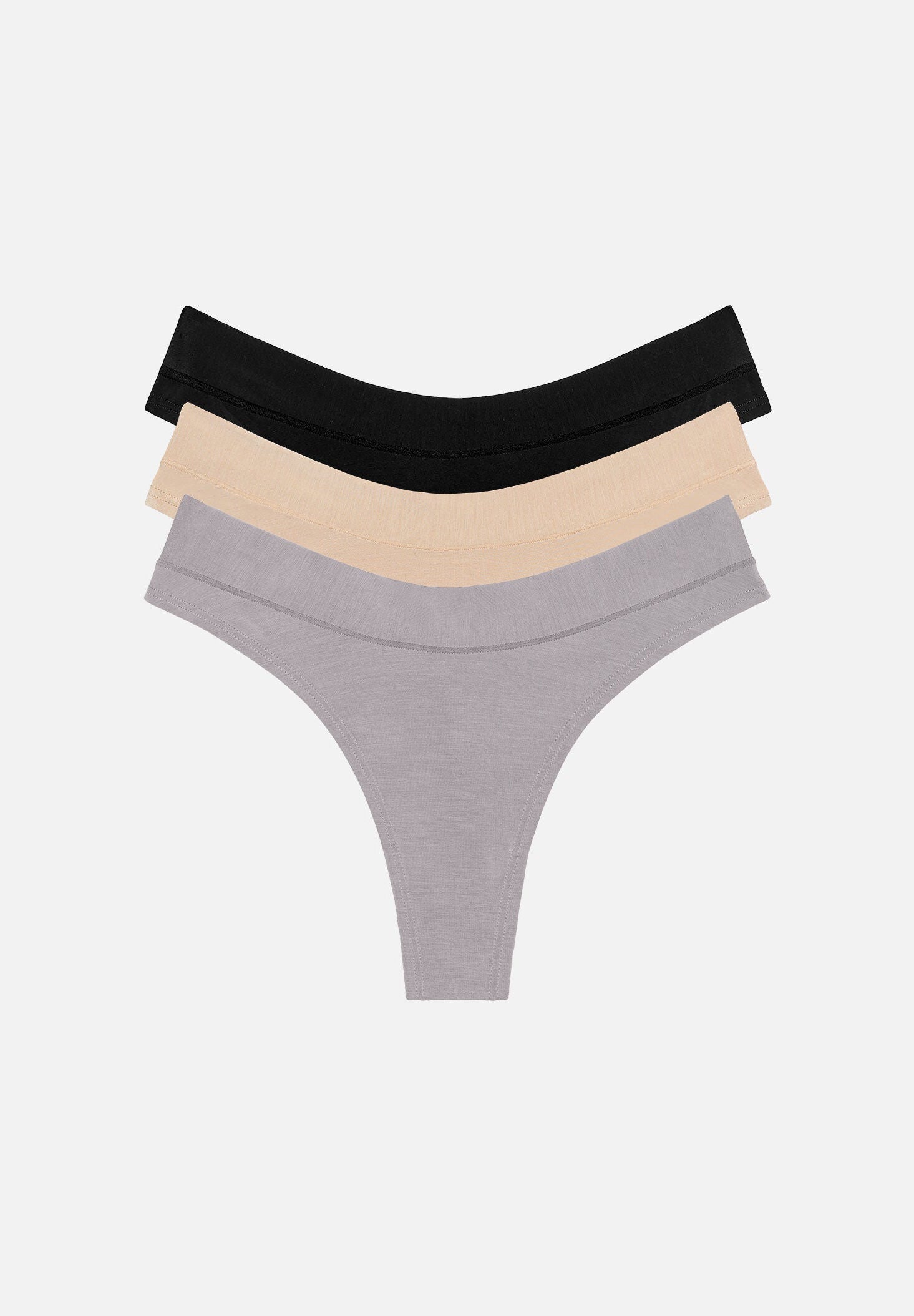 The Thong Pack of 3 - Modal, Stone, , hi-res image number 0