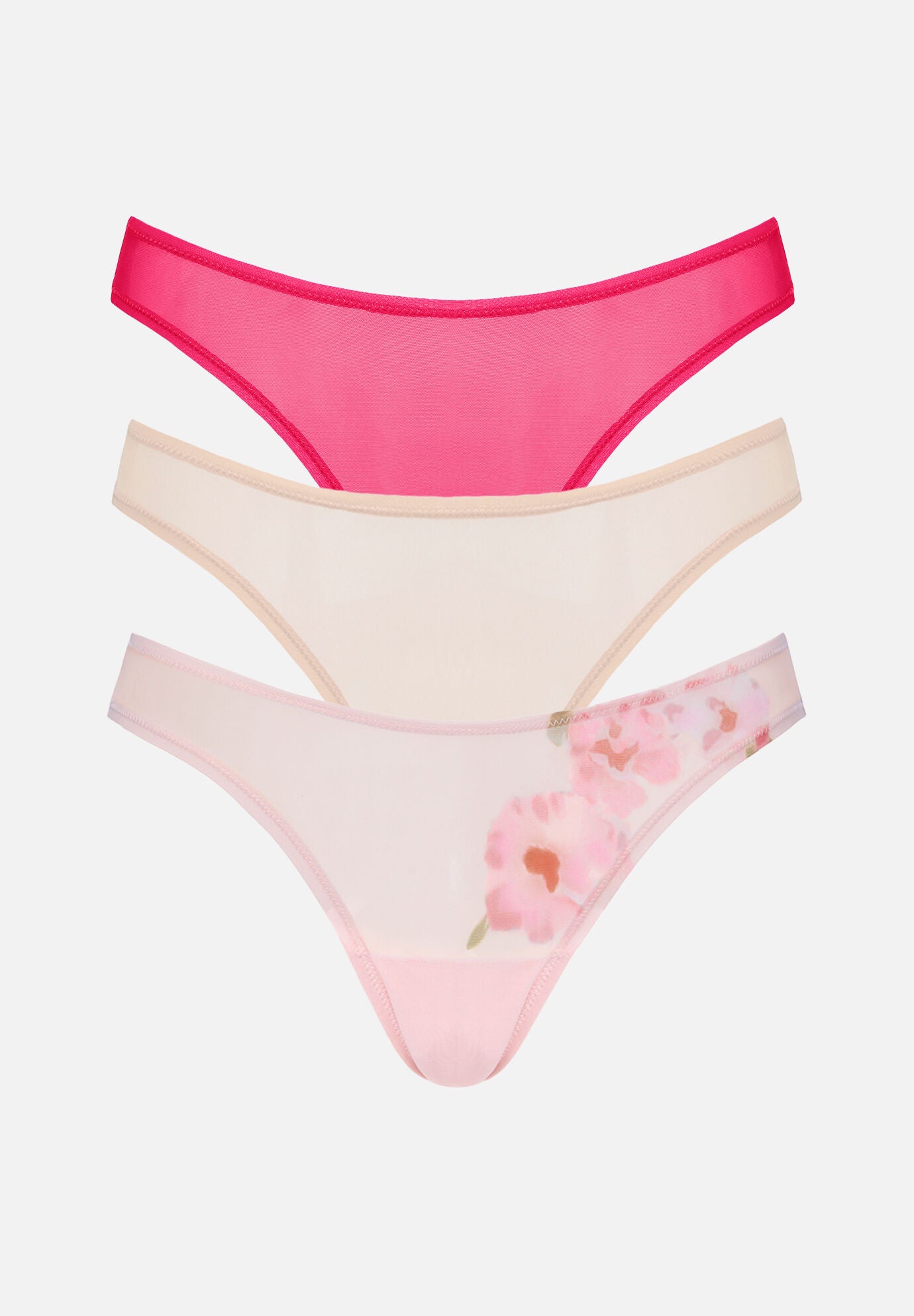 The Bikini Pack of 3- Mesh, Valentine's Day, , hi-res image number 0