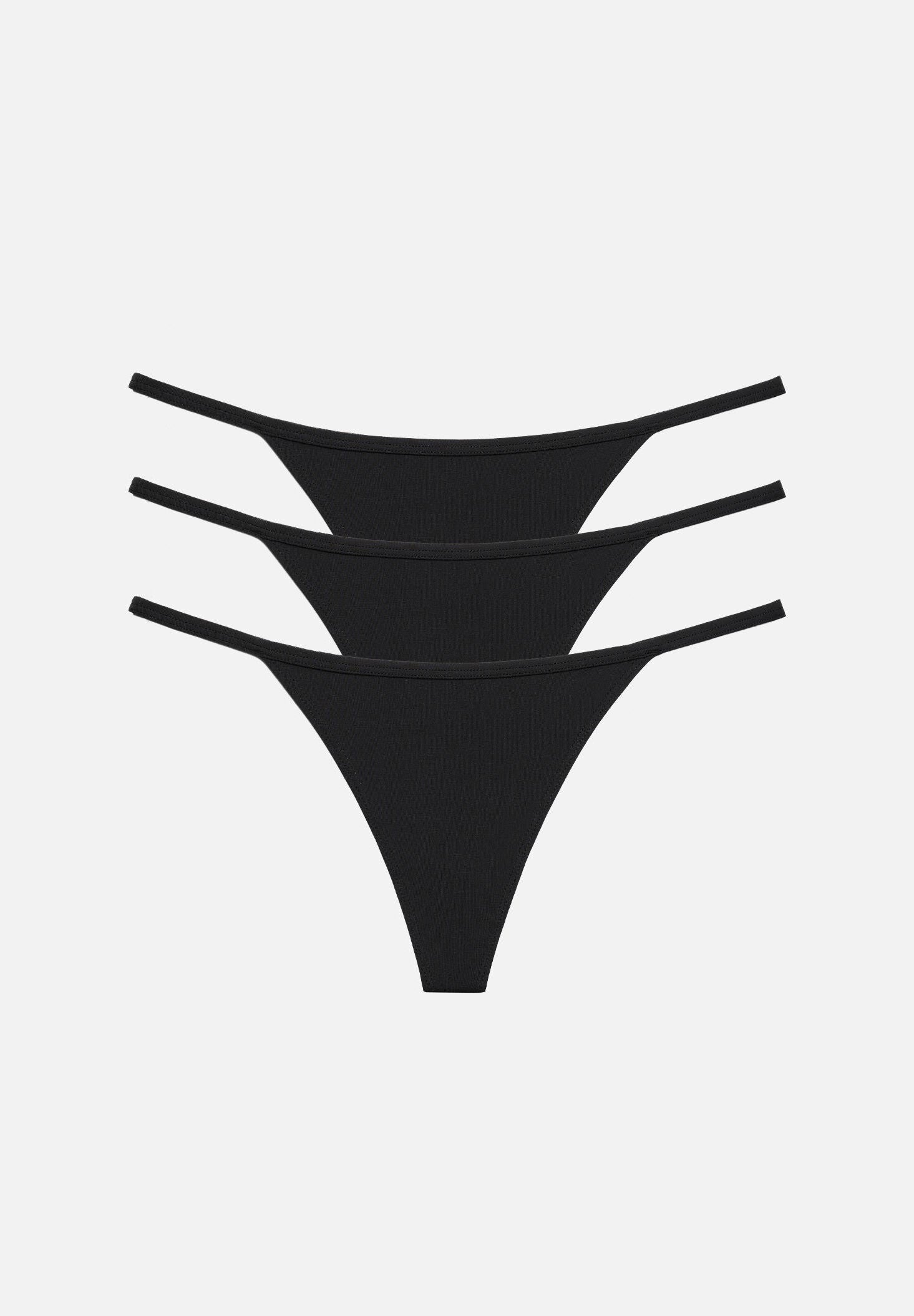 The String Thong Pack of 3 - Modal, Black, , hi-res image number 0