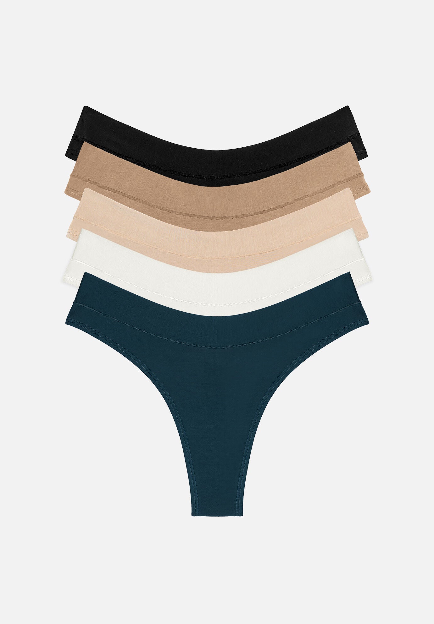 The Thong Pack of 5- Modal, Ocean, , hi-res image number 0