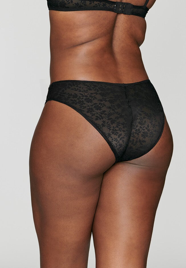 The Bikini - Botanical Lace, BLACK, alternate image number null