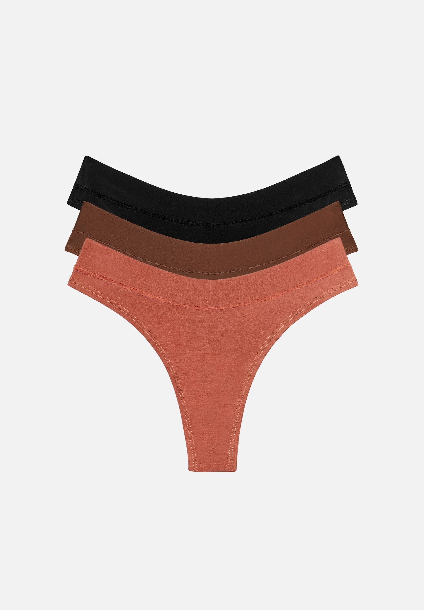 The Thong Pack of 3 - Modal, Clay, , hi-res image number 0