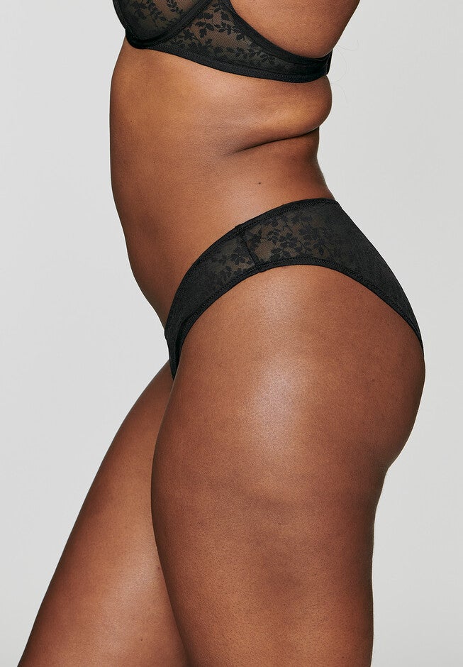 The Bikini - Botanical Lace, BLACK, alternate image number null