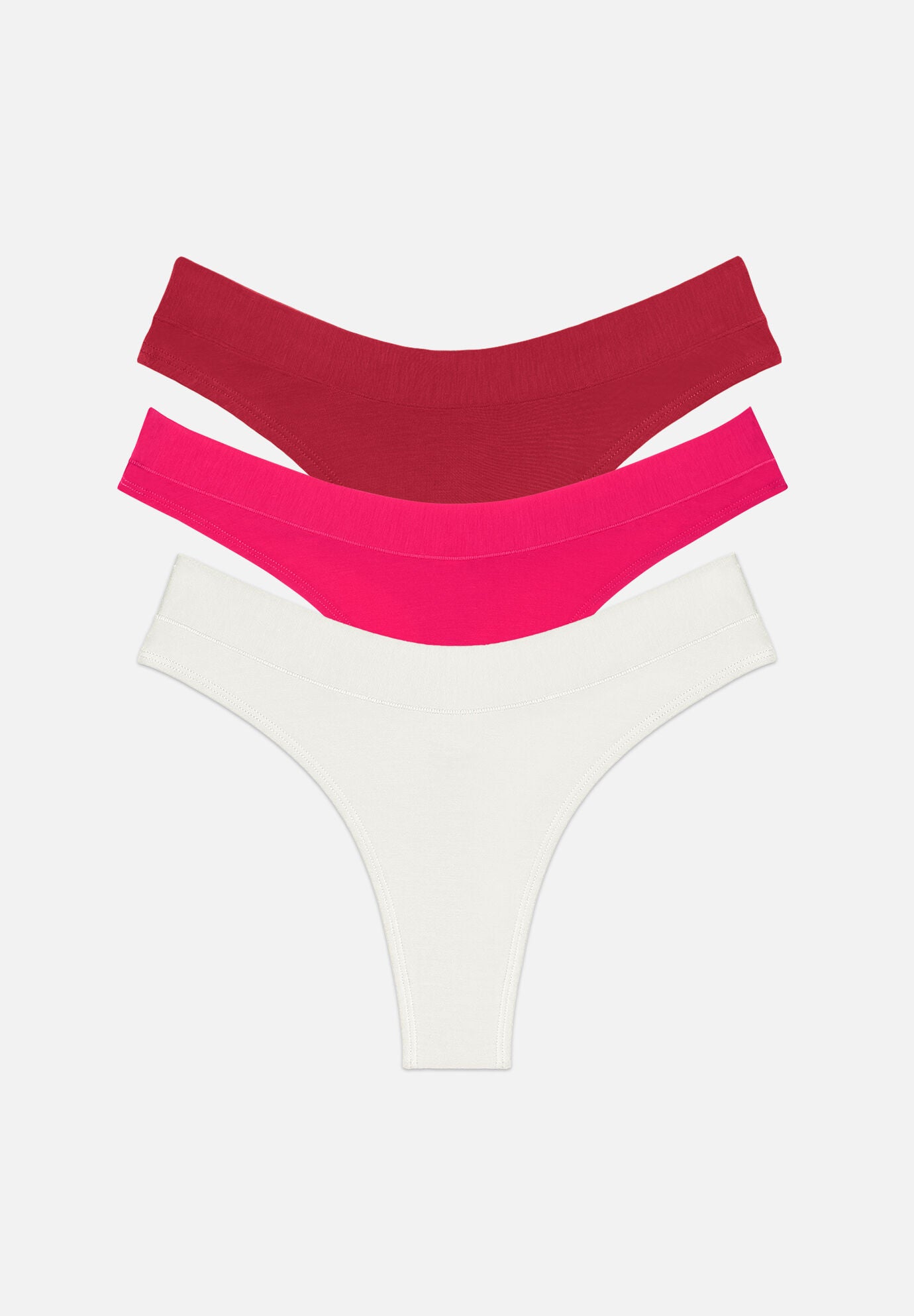 The Thong Pack of 3- Modal, Bright Rose, , hi-res image number 0
