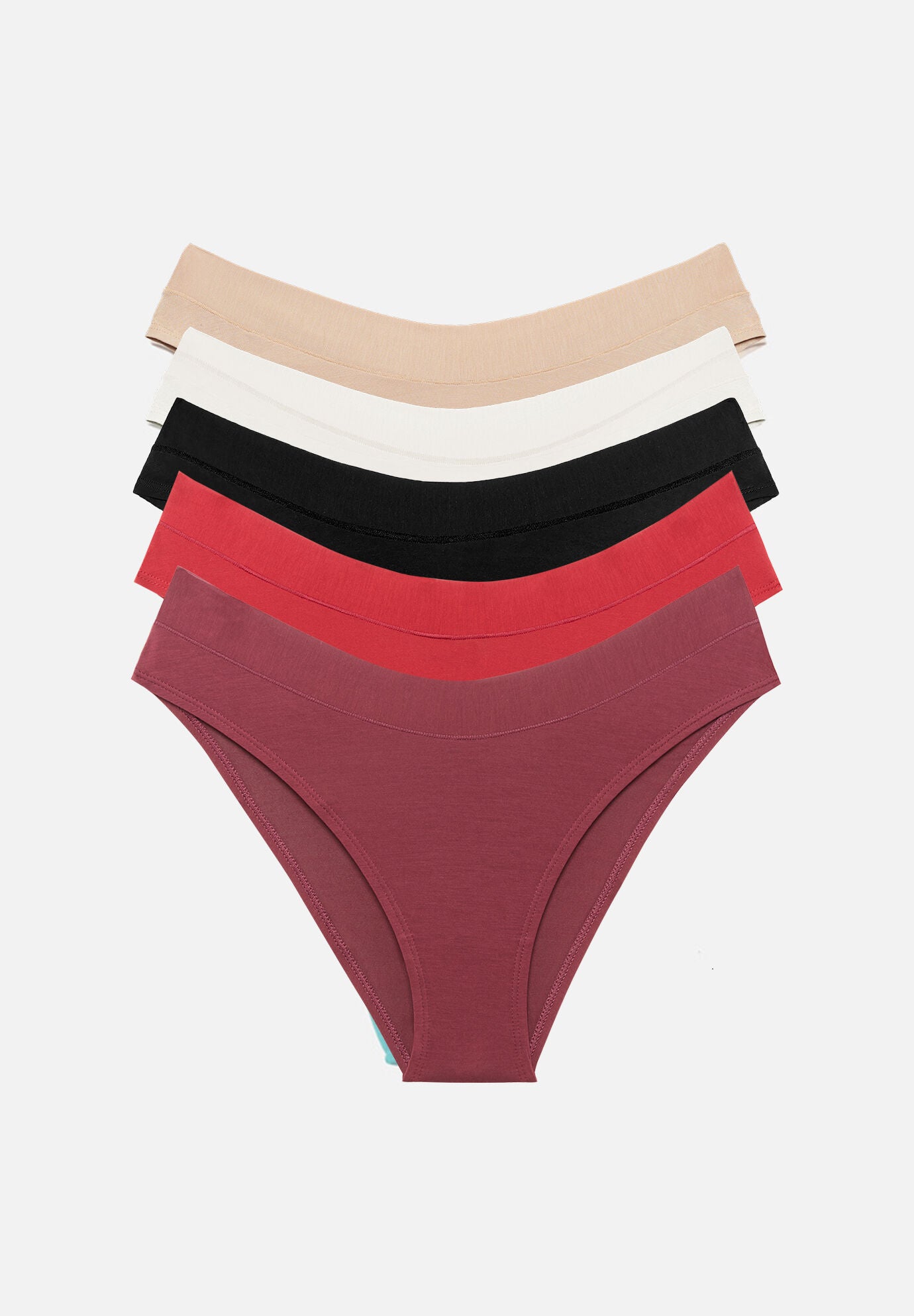 The Bikini Pack of 5 - Modal, Amaryllis, , hi-res image number 0