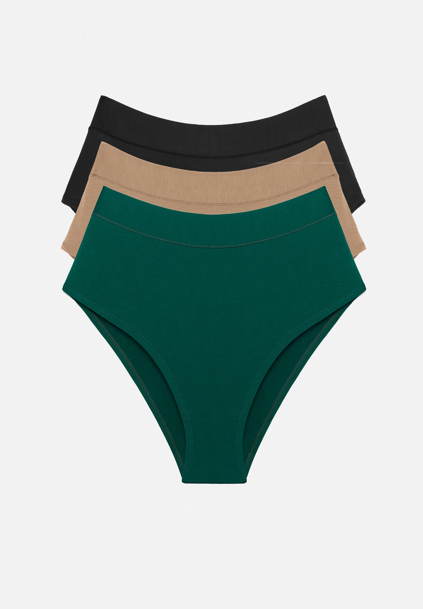 The Highwaist Pack of 3 - Modal, Serpentine, , hi-res image number 0