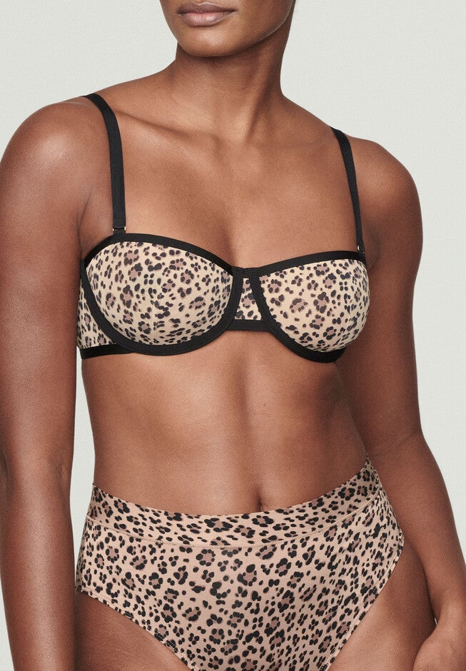 The Balconette - Mesh, LEOPARD, alternate image number null