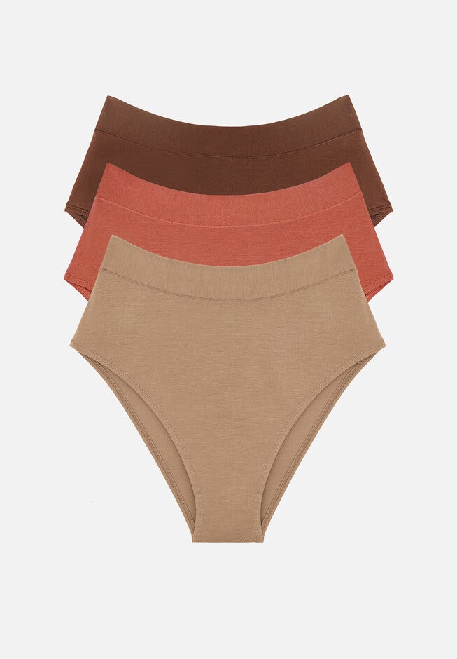 The Highwaist Pack of 3- Modal, Autumn Edit, , hi-res image number 0