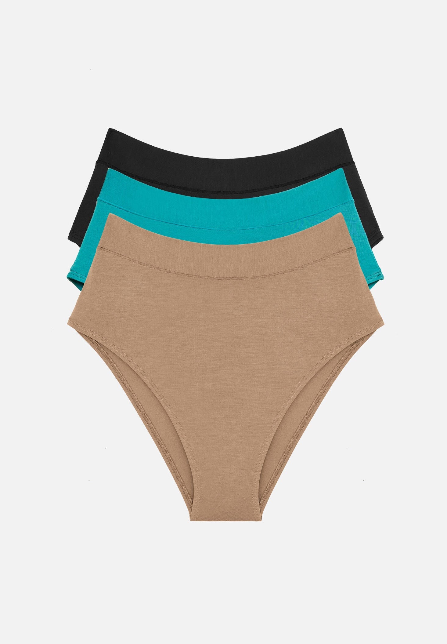 The Highwaist Pack of 3 - Modal, Turquoise, , hi-res image number 0