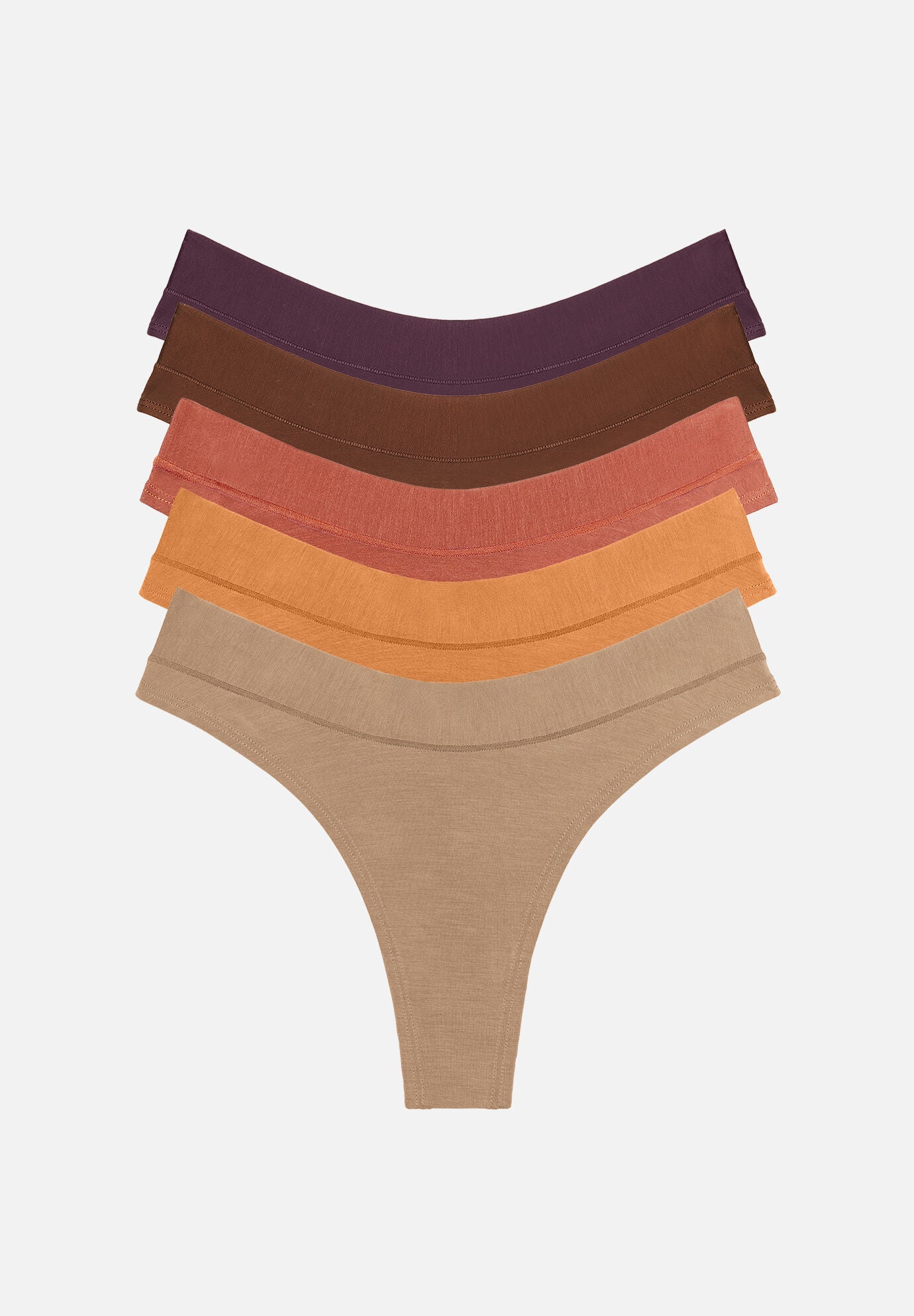 The Thong Pack of 5- Modal, Autumn Edit, , hi-res image number 0