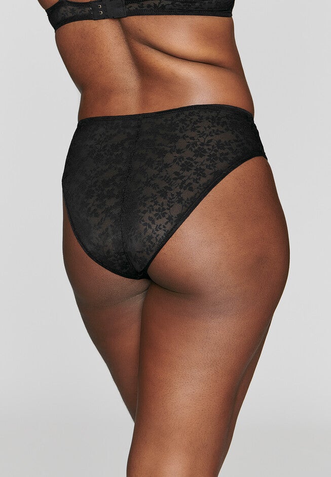 The Highwaist - Botanical Lace, BLACK, alternate image number null
