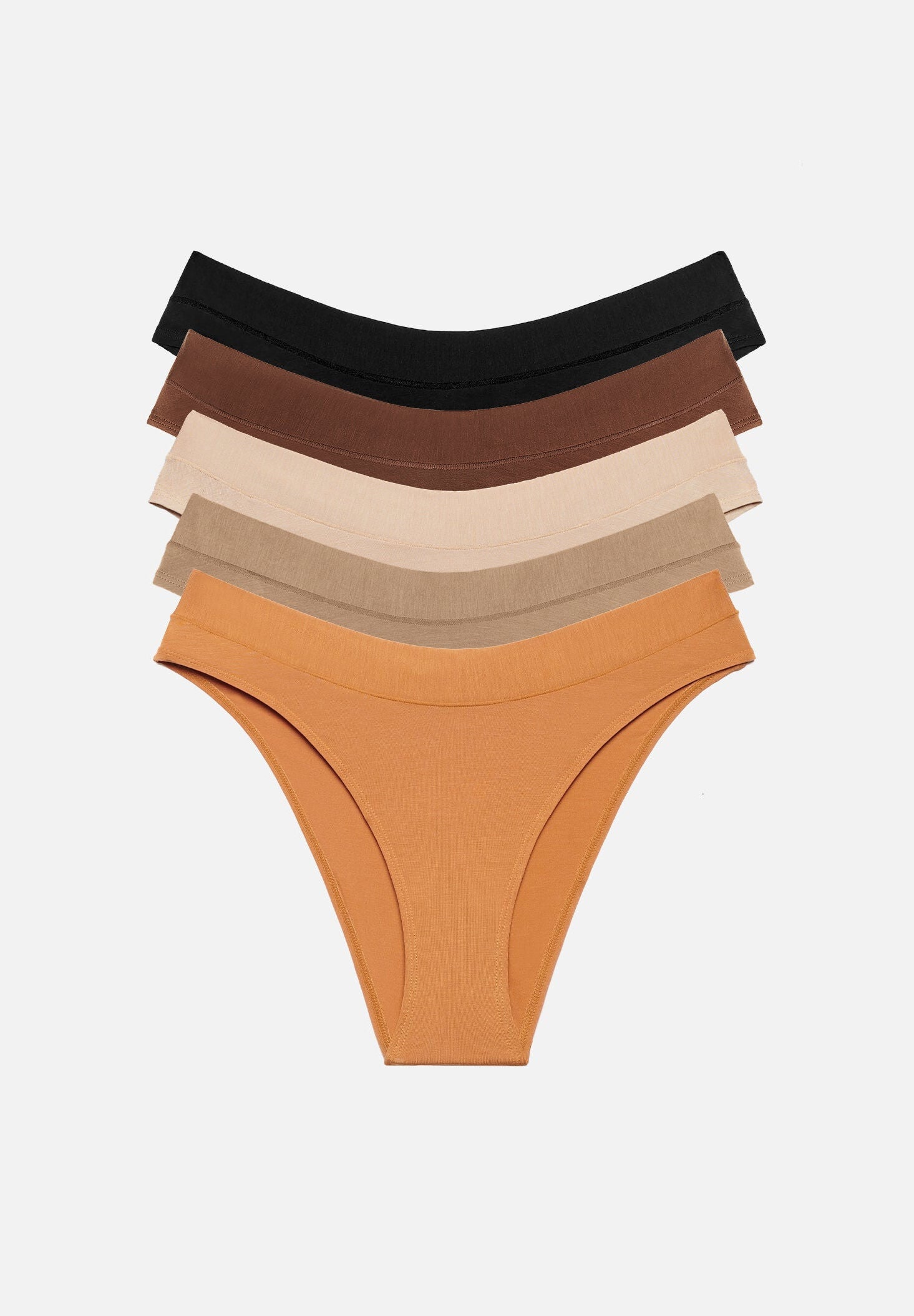 The Bikini Pack of 5 - Modal, Caramel, , hi-res image number 0
