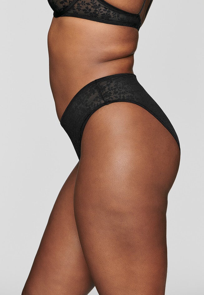 The Highwaist - Botanical Lace, BLACK, alternate image number null