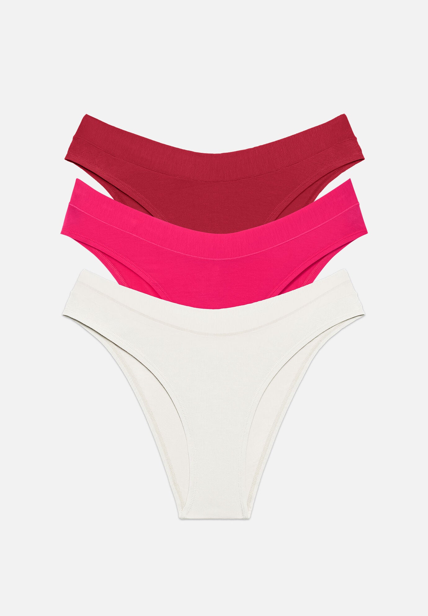 The Bikini Pack of 3- Modal, Bright Rose, , hi-res image number 0