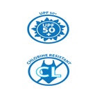 Chlorine Resistant Long-Sleeve Colorblock Swim Tee image number null