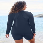 Chlorine Resistant Long-Sleeve Colorblock Swim Tee image number null