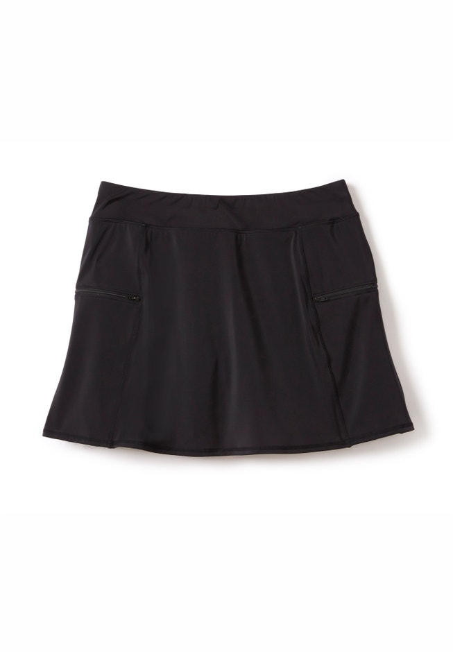 Zip-Pocket Swim Skort image number 1