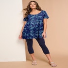 Plus Size Cotton Ultimate Scoopneck Swing Tunic image number null
