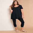 Plus Size Cotton Ultimate Scoopneck Swing Tunic image number null