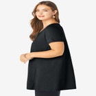 Plus Size Cotton Ultimate Scoopneck Swing Tunic image number null