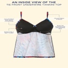 Tie Front Underwire Tankini Top image number null