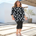 Plus Size Cotton Ultimate Boatneck Tunic with Side Slits image number null