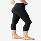 Plus Size Essential Stretch Capri Legging image number null