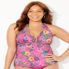 Braid Trim Halter Tankini Top image number null