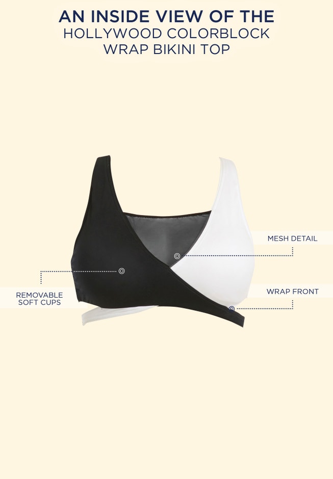 Hollywood Colorblock Wrap Bikini Top image number 3