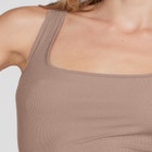 The Square Neck Tank - Modal Silk Rib image number null