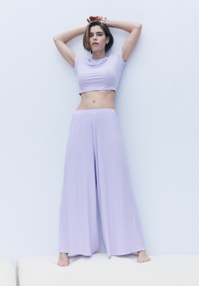 The Lounge Pant - Modal Silk Rib image number 4