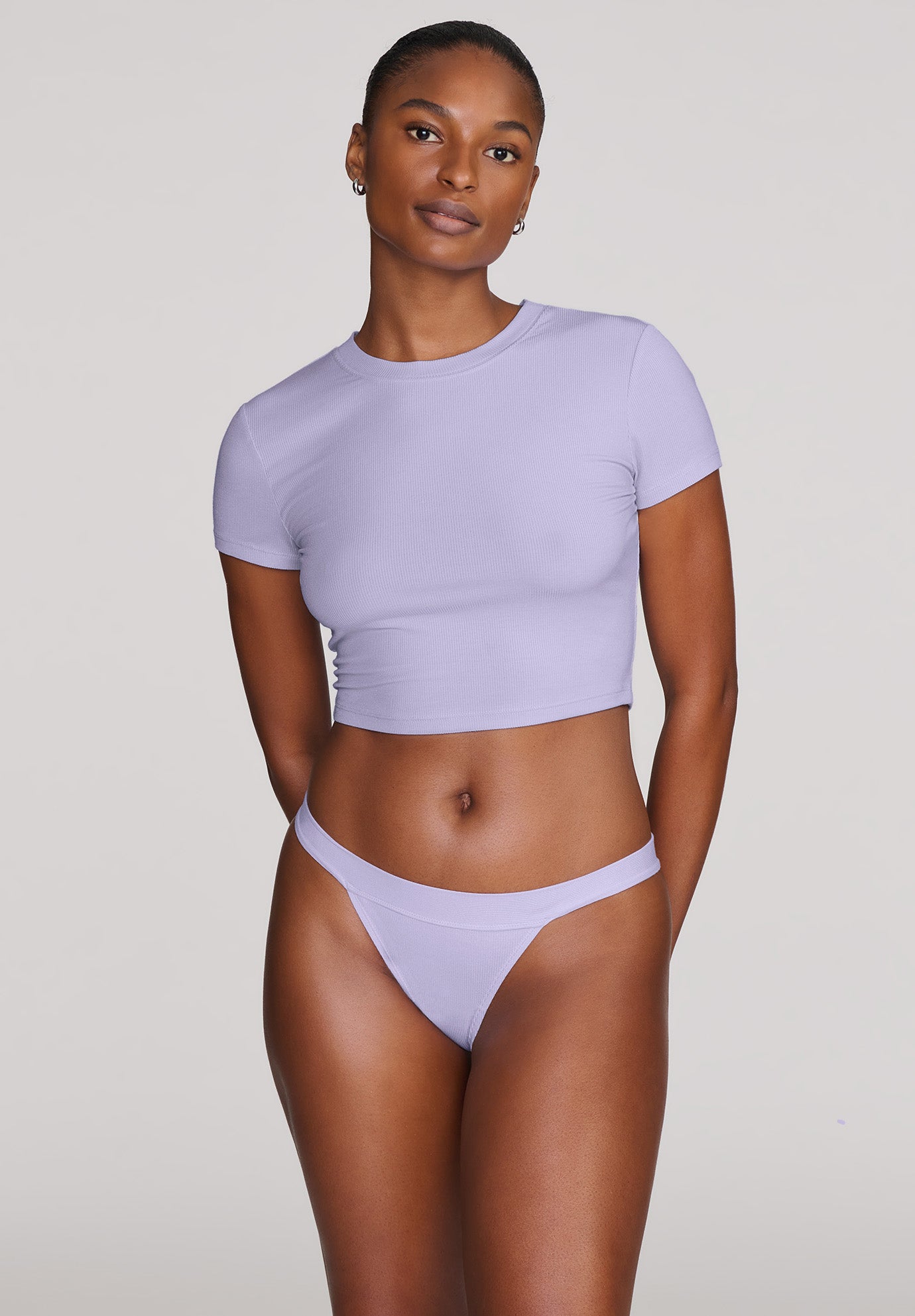 The Baby Tee - Modal Silk Rib image number 1