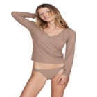 The Button Long Sleeve - Modal Silk Rib image number null