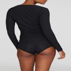 The Button Long Sleeve - Modal Silk Rib image number null