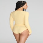 The Cropped Cardigan - Modal Silk Rib image number null