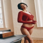 The Cropped Cardigan - Modal Silk Rib image number null