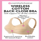 Cotton Back-Close Wireless Bra image number null