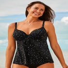 Bra Sized Faux Flyaway Underwire Tankini Top image number null