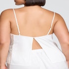 The Lace Panel Tank - Recycled Satin image number null